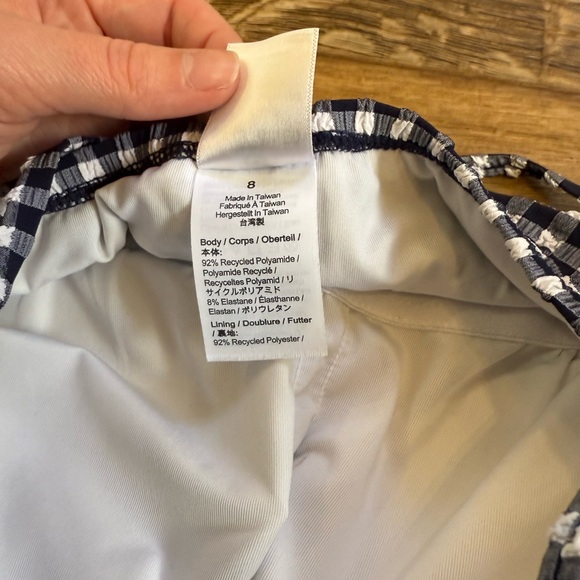 J. Crew Ruched Bandeau One Piece Gingham Swimsuit - Picture 5 of 5